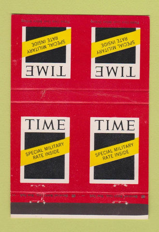 Matchbook Cover - Time Magazine DOUBLE PRINT 40 Strike