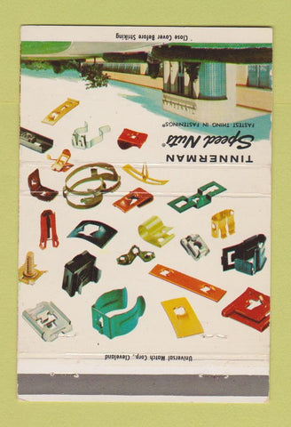 Matchbook Cover - Tinnerman Speed Nut Cleveland OH 40 Strike