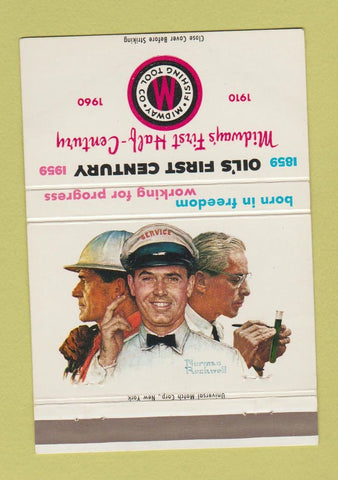Matchbook Cover - Norman Rockwell 1959 50th Oil Midway Fishing Tool 40 Strike