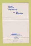 Matchbook Cover - Slats Honeymon Drilling oil Oklahoma City OK 40 Strike