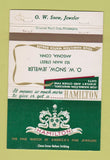 Matchbook Cover - Hamilton Watches OW Snow Ansonia CT jewelry 40 Strike