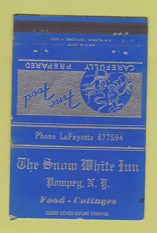 Matchbook Cover - Snow White Inn Pompey NY 40 Strike