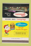 Matchbook Cover - Gleasons Restaurant Tonawanda NY 40 Strike