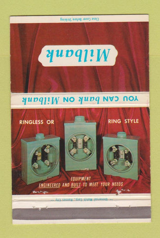 Matchbook Cover - Milbank Socket Meters Kansas City MO  40 Strike