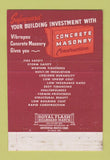 Matchbook Cover - Turbotville Block Masonry Homes PA 40 Strike