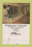 Matchbook Cover - Restaurant T Hoeveke Belgium Lichtaart 40 Strike