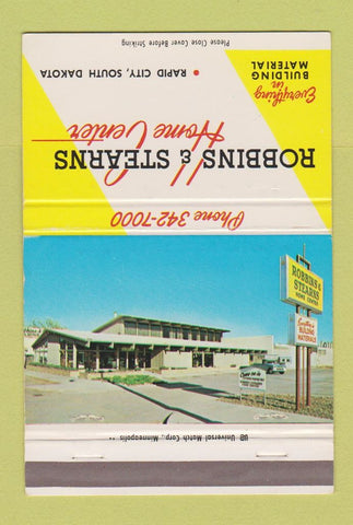 Matchbook Cover - Robbins Stearns Home Center Rapid City SD lumber 40 Strike
