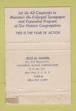 Matchbook Cover - Congregation Shaaray Tefila 1954 Synagogue WEAR 40 Strike