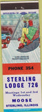 Matchbook Cover - Matchbook Cover Moose Lodge Sterling IL