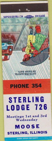 Matchbook Cover - Matchbook Cover Moose Lodge Sterling IL