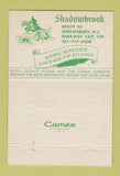 Matchbook Cover - Shadowbrook Restaurant Shrewsbury NJ  40 Strike