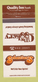 Matchbook Cover - sebastian's Quality Inn South Birmingham AL 30 Strike
