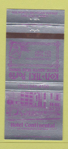 Matchbook Cover - Kon Tiki Ports Hotel Continental Chicago IL 30 Strike
