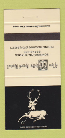 Matchbook Cover - White Hart Hotel Sonning Thames Berkshire UK England 30 Strike