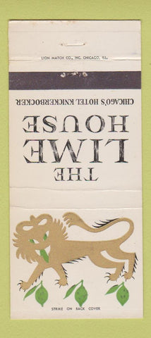 Matchbook Cover - Lime House Hotel Knickerbocker Chicago IL 30 Strike