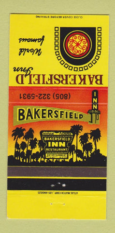 Matchbook Cover - Bakersfield Inn CA 30 Strike