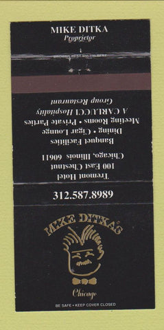 Matchbook Cover - Mike Ditka's Chicago IL Bears Football Cowboys 30 Strike