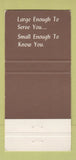 Matchbook Cover - Meredith Village Savings Bank NH Ashland Moultonboro 30 Strike