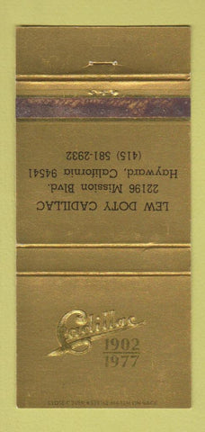 Matchbook Cover - Cadillac 1977 Lew Doty Hayward CA WEAR 30 Strike