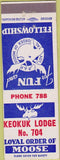 Matchbook Cover - Matchbook Cover Moose Lodge Keokuk IA