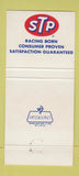Matchbook Cover - STP Racing Team oil gas 30 Strike