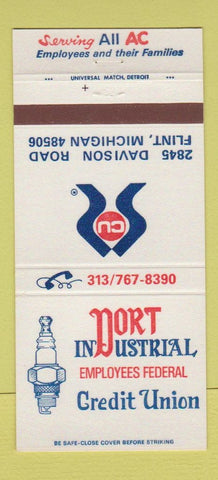 Matchbook Cover - Dort Industrial Credit Union Flint MI 30 Strike