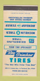 Matchbook Cover - Ray Grimshaw Tires Michelin Dunlop Portland OR 30 Strike