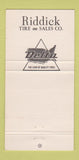 Matchbook Cover - Riddick Tire Sales Atlanta GA 30 Strike