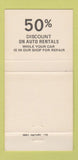 Matchbook Cover - Lew Webb's Aero Motors Los Alamitos CA 30 Strike