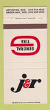 Matchbook Cover - J&R General Tire Appleton Green Bay WI 30 Strike