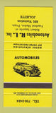 Matchbook Cover - Automobiles RL Joliette QC 30 Strike