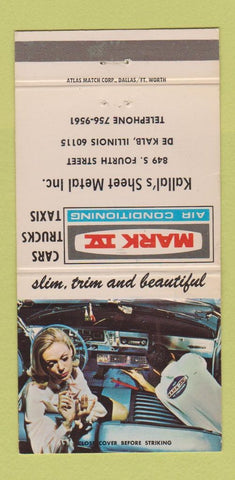Matchbook Cover - Mark IV Air Conditioning De Kalb IL girlie 30 Strike