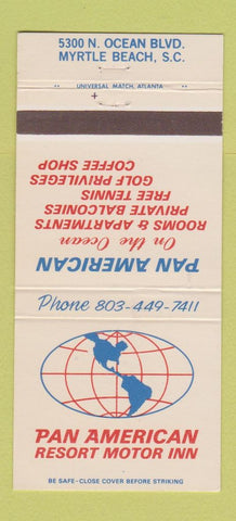 Matchbook Cover - Pan American Resort Motor Inn Myrtle Beach SC 30 Strike