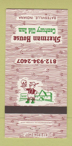 Matchbook Cover - Sherman House Batesville IN 30 Strike