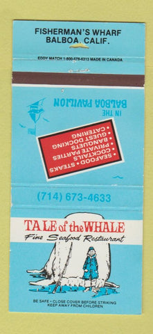 Matchbook Cover - Tale of the Whale Seafood Balboa CA WEAR 30 Strike