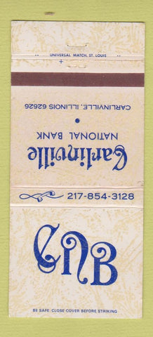 Matchbook Cover - Carlinville National Bank IL 30 Strike