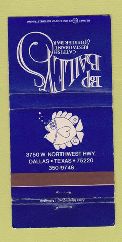Matchbook Cover - Pop Bailey's Catfish Restaurant Dallas TX WEAR 30 Strike