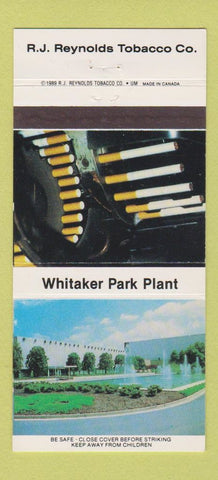 Matchbook Cover - Whitaker Park Plant RJ Reynolds Tobacco 30 Strike