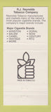 Matchbook Cover - Whitaker Park Plant RJ Reynolds Tobacco 30 Strike