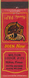 Matchbook Cover - Matchbook Cover Moose Lodge Milton PA
