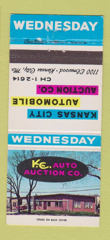 Matchbook Cover - Kansas City Auto Auction MO 30 Strike