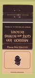 Matchbook Cover - Mission Inn Golf Tennis Resort Howey in the Hills FL 30 Strike