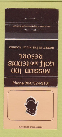 Matchbook Cover - Mission Inn Golf Tennis Resort Howey in the Hills FL 30 Strike