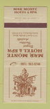 Matchbook Cover - Mar Monte Hotel Spa Santa Barbara CA 30 Strike