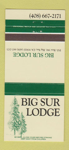 Matchbook Cover - Big Sur Lodge Big Sur CA 30 Strike