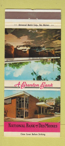 Matchbook Cover - National Bank of Des Moines IA 30 Strike