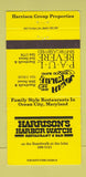 Matchbook Cover - Harrison's Harbor Watch Restaurant Ocean City MD 30 Strike