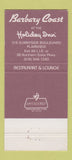 Matchbook Cover - Barbary Coast Restaurant Holiday Inn Plainview NY 30 Strike