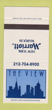 Matchbook Cover - The View Marriott New York City Marquis SAMPLE 30 Strike