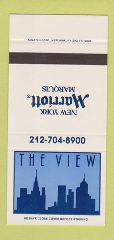 Matchbook Cover - The View Marriott New York City Marquis SAMPLE 30 Strike